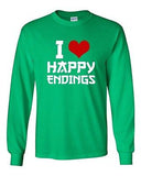 Long Sleeve Adult T-Shirt I Love Happy Endings Therapy Massage Funny Humor DT