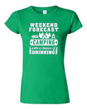 Junior Weekend Forecast Camping With A Chance Of Drinking Funny DT T-Shirt Tee