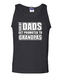 Great Dad Gets Promoted To Grandpas Novelty Statement Graphic Adult Tank Top