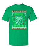 Merry Pitmas Dog Pitbull Dog Animals Ugly Christmas Funny DT Adult T-Shirt Tee