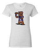 Ladies Teddy Bear Quarterback Sports Minnesota Football Funny Fan DT T-Shirt Tee