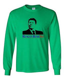 Long Sleeve Adult T-Shirt Ronald Reagan Bush '84 Election Vote Campaign Support