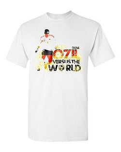Adult Ozil Verses The World Soccer Football Cup Sport White DT T-Shirt Tee Shirt