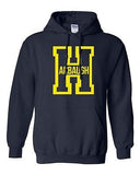 Harbaugh Big Letter H Football Michigan Sports Game Novelty Sweatshirt Hoodie