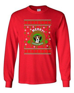 Long Sleeve Adult T-Shirt Merry Christmas Beagles Dog Ugly Christmas Funny DT