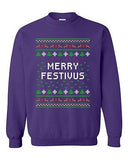 Merry Festivus Ugly Christmas Season Parody Funny DT Novelty Crewneck Sweatshirt