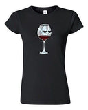 Junior Too Cute To Drink Glass Of Red Wine Liquor Alcohol Novelty DT T-Shirt Tee