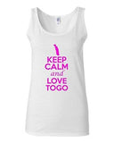 Junior Keep Calm And Love Togo Country Nation Patriotic Sleeveless Tank Top