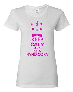 Ladies Keep Calm And Be A Pandicorn Panda Unicorn Magical Myth Funny T-Shirt Tee