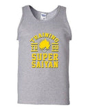 Training To Go Super Saiyan Anime Gym Workout Funny Parody DT Adult Tank Top