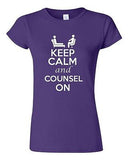 Junior Keep Calm and Counsel On Novelty Therapy Psychology Graphic T-Shirt Tee