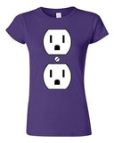 Junior Plug Outlet Face Party Costume Funny Humor DT T-Shirt Tee