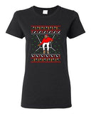 Ladies Bling Santa Sweater Music Cellphone Ugly Christmas Funny DT T-Shirt Tee