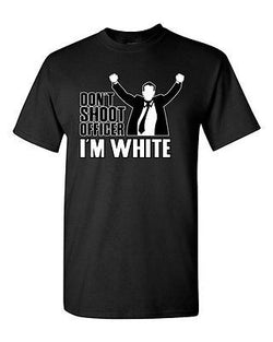 Don't Shoot Officer I'm White Missouri Novelty DT Adult T-Shirt Tee