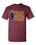 Never Underestimate A Grandpa With Engineering Degree Funny DT Adult T-Shirt Tee