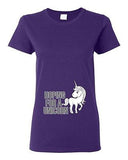 Ladies Hoping For A Unicorn Horse Magical Rainbow Horn Baby Funny DT T-Shirt Tee