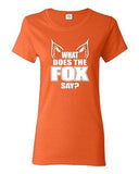 Ladies What Does the Fox Say Sound Music Song Party Swag Retro Cool T-Shirt Tee