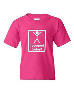 I Pooped Today Funny Humor Novelty Youth Kids T-Shirt Tee