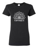 Ladies Namaste Namaskar Om Aum Sanskrit Hindu Xmas Funny DT T-Shirt Tee
