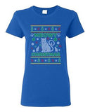 Ladies Meowy Cat Animals Kitten Pet Ugly Christmas DT T-Shirt Tee