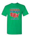 Running The World Since 1776 America Patriotic USA American DT Adult T-Shirt Tee