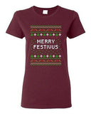 Ladies Merry Festivus Holiday Ugly Christmas Season Parody Funny DT T-Shirt Tee