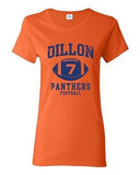Ladies Dillon 7 Football Retro Sports Novelty DT T-Shirt Tee