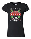 Junior Merry Christmas Hunting Dog Animals Ugly Christmas Funny DT T-Shirt Tee