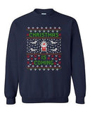 Christmas Is Coming Santa Claus TV Series Funny Parody DT Crewneck Sweatshirt