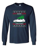 Long Sleeve Adult T-Shirt Merry Christmas Car Ugly Xmas Tree Funny Humor DT