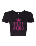 Crop Top Ladies Selfie Queen Crown Reverse Photo Pic Funny Humor DT T-Shirt Tee