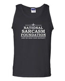 National Sarcasm Foundation Not Funny Novelty Statement Graphics Adult Tank Top