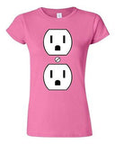 Junior Plug Outlet Face Party Costume Funny Humor DT T-Shirt Tee