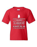 Always Be Yourself Unless You Can Be An Alabemian Map DT Youth Kids T-Shirt Tee