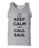 Keep Calm And Call Saul Lawyer Humor Novelty Statement Graphics Adult Tank Top