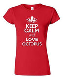 Junior Keep Calm And Love Octopus Seafood Sea Animal Lover Humor T-Shirt Tee