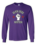 Long Sleeve Adult T-Shirt Black Lives Matter Support Campaign Protest LA DT