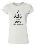 Junior Keep Calm And Love New Zealand Country Patriotic Novelty T-Shirt Tee