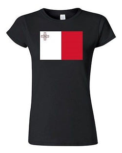 Junior Malta Country Flag Europe Valetta State Nation Patriotic DT T-Shirt Tee