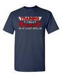 Training To Beat Goku Parody Anime Gym Workout Funny Humor Adult DT T-Shirt Tee