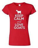 Junior Keep Calm And Love Goats Billy Goat Kid Animal Lover Humor T-Shirt Tee