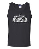 National Sarcasm Foundation Not Funny Novelty Statement Graphics Adult Tank Top