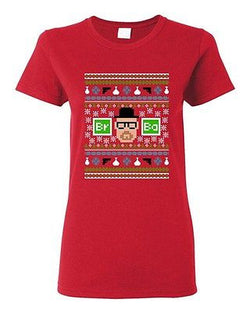 Ladies Heisenberg W. White Ugly Christmas TV Series Funny Parody DT T-Shirt Tee