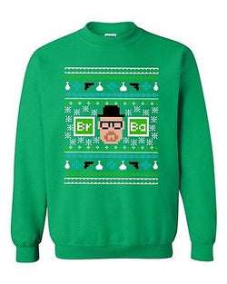 Heisenberg W. White Ugly Gun Christmas TV Funny Parody DT Crewneck Sweatshirt