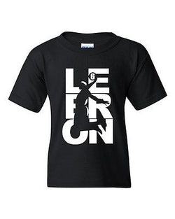 Lebron Fan Wear Basketball Sports Dunk Graphics Youth Kids T-Shirt Tee