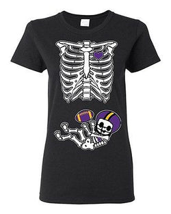Baby Skeleton Minnesota Football Ladies DT T-Shirt Tee
