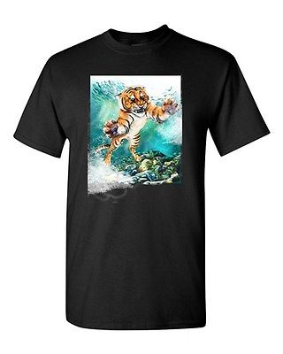 Tiger Make Up Wild Animal Cats Tanya Ramsey Artworks Art DT Adult T-Shirts Tee