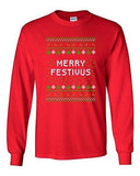 Long Sleeve Adult T-Shirt Merry Festivus Ugly Christmas Season Parody Funny DT