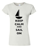 Junior Keep Calm And Sail On Boat Sailboat Yacht Fishing Funny DT T-Shirt Tee