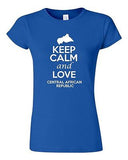 Junior Keep Calm And Love Central African Republic Country Novelty T-Shirt Tee